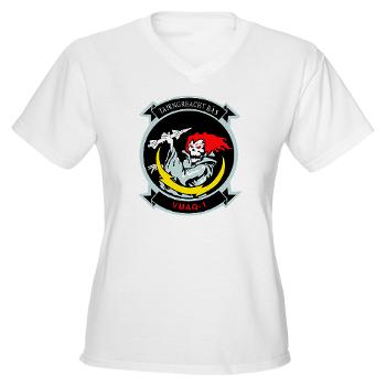 MTEWS1 - A01 - 04 - Marine Tactical Electronic Warfare Squadron 1 Women's V-Neck T-Shirt