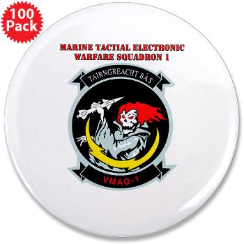 MTEWS1 - M01 - 01 - Marine Tactical Electronic Warfare Squadron with Text 3.5" Button (100 pack) - Click Image to Close