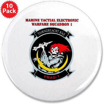 MTEWS1 - M01 - 01 - Marine Tactical Electronic Warfare Squadron with Text 3.5" Button (10 pack)