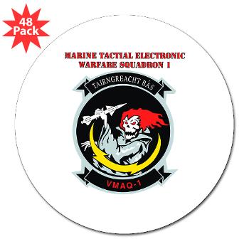 MTEWS1 - M01 - 01 - Marine Tactical Electronic Warfare Squadron with Text 3" Lapel Sticker (48 pk)