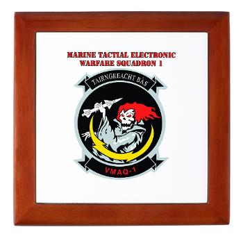 MTEWS1 - M01 - 03 - Marine Tactical Electronic Warfare Squadron with Text Keepsake Box