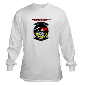 MTEWS1 - A01 - 03 - Marine Tactical Electronic Warfare Squadron with Text Long Sleeve T-Shirt - Click Image to Close