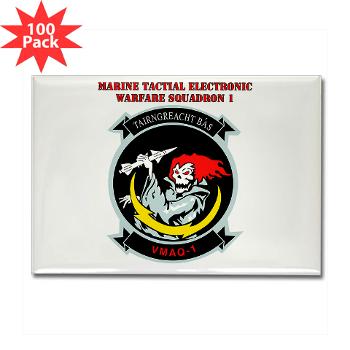 MTEWS1 - M01 - 01 - Marine Tactical Electronic Warfare Squadron with Text Rectangle Magnet (100 pack)