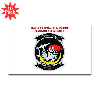 MTEWS1 - M01 - 01 - Marine Tactical Electronic Warfare Squadron with Text Sticker (Rectangle 10 pk) - Click Image to Close