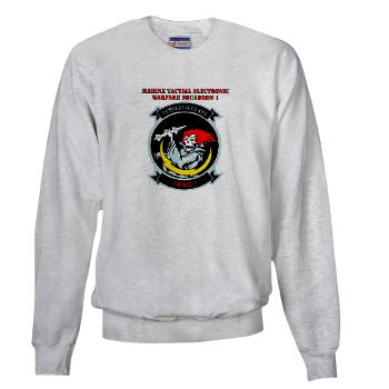 MTEWS1 - A01 - 03 - Marine Tactical Electronic Warfare Squadron with Text Sweatshirt
