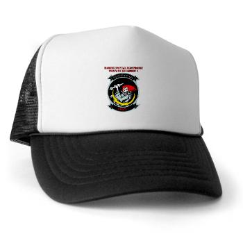 MTEWS1 - A01 - 02 - Marine Tactical Electronic Warfare Squadron with Text Trucker Hat