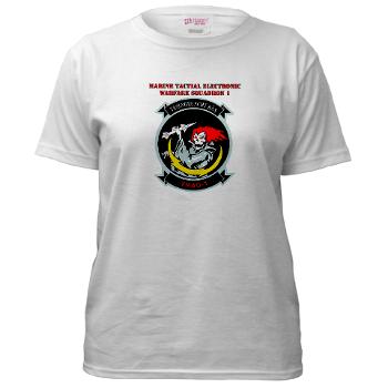 MTEWS1 - A01 - 04 - Marine Tactical Electronic Warfare Squadron with Text Women's T-Shirt - Click Image to Close