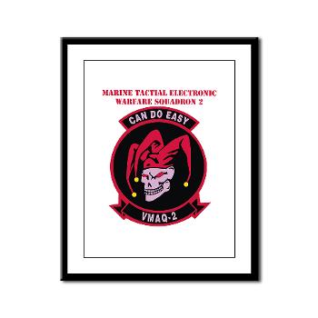 MTEWS2 - M01 - 02 - Marine Tactical Electronic Warfare Squadron 2 (VMA) with text - Framed Panel Print - Click Image to Close