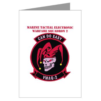 MTEWS2 - M01 - 02 - Marine Tactical Electronic Warfare Squadron 2 (VMA) with text - Greeting Cards (Pk of 20)