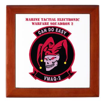 MTEWS2 - M01 - 03 - Marine Tactical Electronic Warfare Squadron 2 (VMA) with text - Keepsake Box - Click Image to Close
