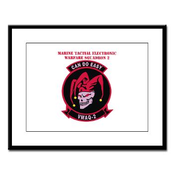 MTEWS2 - M01 - 02 - Marine Tactical Electronic Warfare Squadron 2 (VMA) with text - Large Framed Print