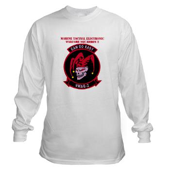 MTEWS2 - A01 - 03 - Marine Tactical Electronic Warfare Squadron 2 (VMA) with text - Long Sleeve T-Shirt