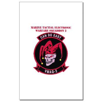 MTEWS2 - M01 - 02 - Marine Tactical Electronic Warfare Squadron 2 (VMA) with text - Mini Poster Print