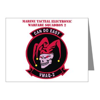 MTEWS2 - M01 - 02 - Marine Tactical Electronic Warfare Squadron 2 (VMA) with text - Note Cards (Pk of 20) - Click Image to Close