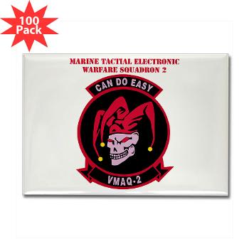 MTEWS2 - M01 - 01 - Marine Tactical Electronic Warfare Squadron 2 (VMA) with text - Rectangle Magnet (100 pack) - Click Image to Close