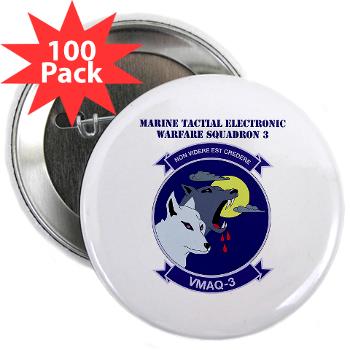 MTEWS3 - M01 - 01 - Marine Tactical Electronic Warfare Squadron 3 with Text 2.25" Button (100 pack) - Click Image to Close