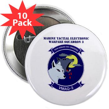 MTEWS3 - M01 - 01 - Marine Tactical Electronic Warfare Squadron 3 with Text 2.25" Button (10 pack)