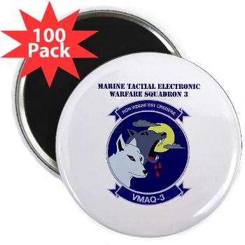 MTEWS3 - M01 - 01 - Marine Tactical Electronic Warfare Squadron 3 with Text 2.25" Magnet (100 pack) - Click Image to Close