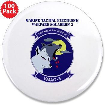 MTEWS3 - M01 - 01 - Marine Tactical Electronic Warfare Squadron 3 with Text 3.5" Button (100 pack)
