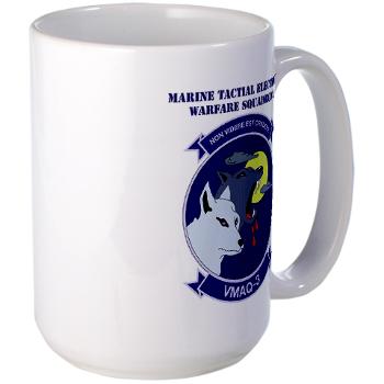 MTEWS3 - M01 - 03 - Marine Tactical Electronic Warfare Squadron 3 with Text Large Mug - Click Image to Close