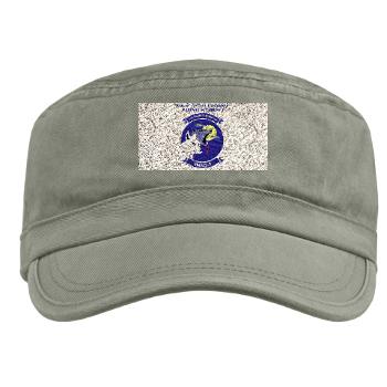 MTEWS3 - A01 - 01 - Marine Tactical Electronic Warfare Squadron 3 with Text Military Cap