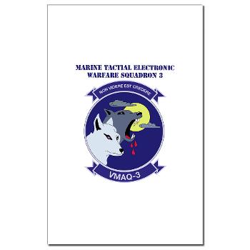 MTEWS3 - M01 - 02 - Marine Tactical Electronic Warfare Squadron 3 with Text Mini Poster Print - Click Image to Close