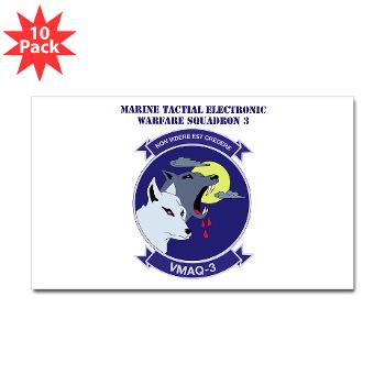 MTEWS3 - M01 - 01 - Marine Tactical Electronic Warfare Squadron 3 with Text (Rectangle 10 pk) - Click Image to Close