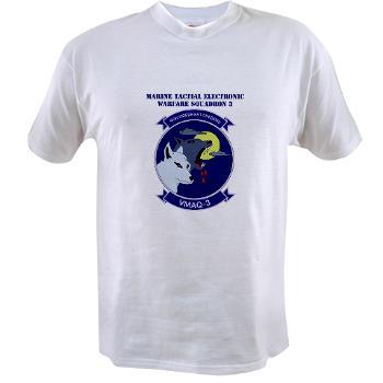 MTEWS3 - A01 - 04 - Marine Tactical Electronic Warfare Squadron 3 with Text Value T-Shirt