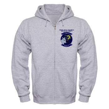 MTEWS3 - A01 - 03 - Marine Tactical Electronic Warfare Squadron 3 with Text Zip Hoodie