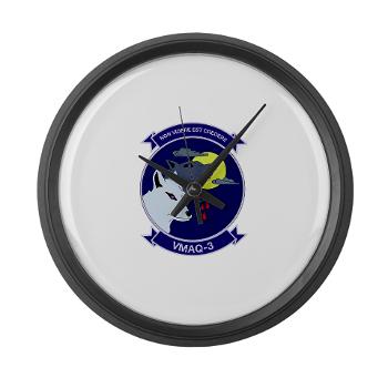 MTEWS3 - M01 - 03 - Marine Tactical Electronic Warfare Squadron 3 - Large Wall Clock - Click Image to Close