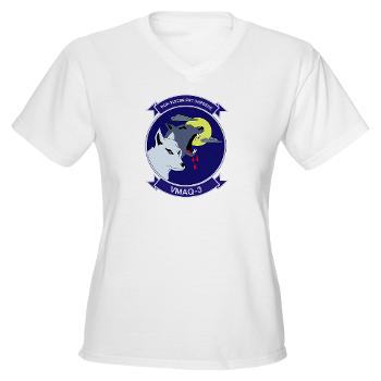 MTEWS3 - A01 - 04 - Marine Tactical Electronic Warfare Squadron 3 - Women's V -Neck T-Shirt