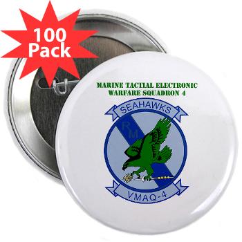 MTEWS4 - M01 - 01 - Marine Tactical Electronic Warfare Squadron 4 with Text - 2.25" Button (100 pack)