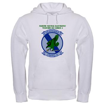 MTEWS4 - A01 - 04 - Marine Tactical Electronic Warfare Squadron 4 with Text - Hooded Sweatshirt - Click Image to Close