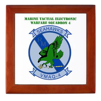 MTEWS4 - M01 - 04 - Marine Tactical Electronic Warfare Squadron 4 with Text - Keepsake Box