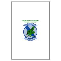 MTEWS4 - M01 - 02 - Marine Tactical Electronic Warfare Squadron 4 with Text - Large Poster - Click Image to Close