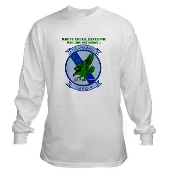 MTEWS4 - A01 - 04 - Marine Tactical Electronic Warfare Squadron 4 with Text - Long Sleeve T-Shirt