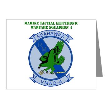 MTEWS4 - M01 - 02 - Marine Tactical Electronic Warfare Squadron 4 with Text - Note Cards (Pk of 20) - Click Image to Close