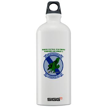 MTEWS4 - M01 - 04 - Marine Tactical Electronic Warfare Squadron 4 with Text - Sigg Water Bottle 1.0L - Click Image to Close