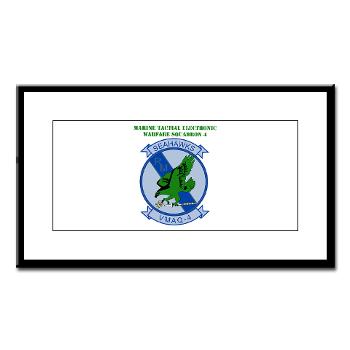 MTEWS4 - M01 - 02 - Marine Tactical Electronic Warfare Squadron 4 with Text - Small Framed Print - Click Image to Close