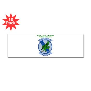 MTEWS4 - M01 - 01 - Marine Tactical Electronic Warfare Squadron 4 with Text - Sticker (Bumper 10 pk) - Click Image to Close