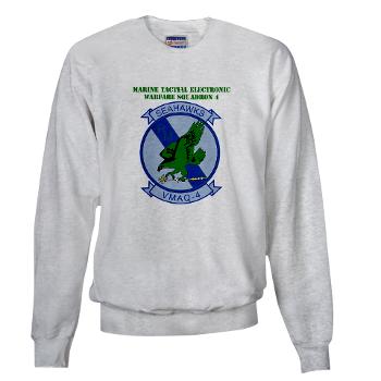 MTEWS4 - A01 - 04 - Marine Tactical Electronic Warfare Squadron 4 with Text - Sweatshirt