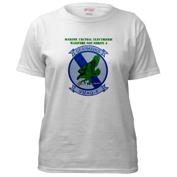 MTEWS4 - A01 - 04 - Marine Tactical Electronic Warfare Squadron 4 with Text - Women's T-Shirt