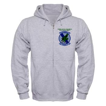 MTEWS4 - A01 - 04 - Marine Tactical Electronic Warfare Squadron 4 with Text - Zip Hoodie