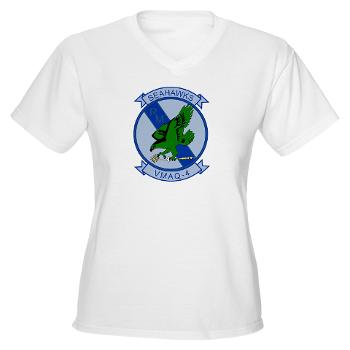MTEWS4 - A01 - 04 - Marine Tactical Electronic Warfare Squadron 4 - Women's V -Neck T-Shirt
