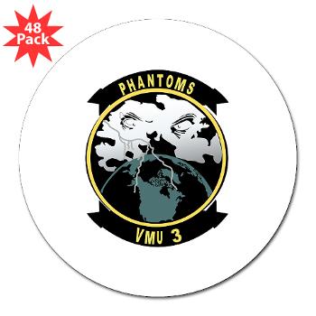 MUAVS3 - M01 - 01 - Marine Unmanned Aerial Vehicle Sqdrn 3 - 3" Lapel Sticker (48 pk) - Click Image to Close