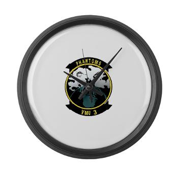 MUAVS3 - M01 - 03 - Marine Unmanned Aerial Vehicle Sqdrn 3 - Large Wall Clock