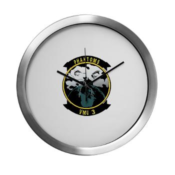 MUAVS3 - M01 - 03 - Marine Unmanned Aerial Vehicle Sqdrn 3 - Modern Wall Clock - Click Image to Close