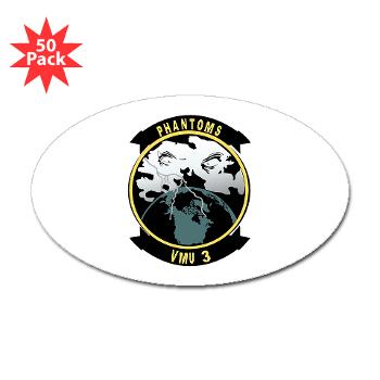 MUAVS3 - M01 - 01 - Marine Unmanned Aerial Vehicle Sqdrn 3 - Sticker (Oval 50 pk) - Click Image to Close