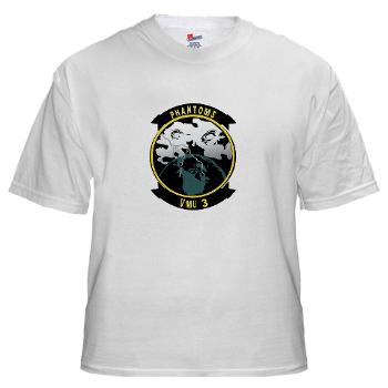 MUAVS3 - A01 - 04 - Marine Unmanned Aerial Vehicle Sqdrn 3 - White T-Shirt - Click Image to Close