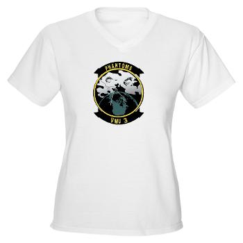 MUAVS3 - A01 - 04 - Marine Unmanned Aerial Vehicle Sqdrn 3 - Women's V-Neck T-Shirt - Click Image to Close